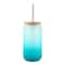 18oz. Frosted Glass Sublimation Tumbler with Bamboo Lid & Straw by Make Market®